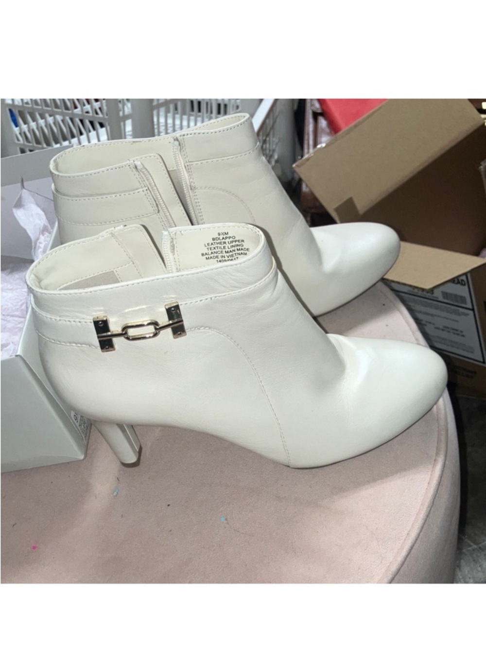 Bandolino White Ankle Boots- NIB